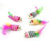 For Pet Sisal Mouse With Feather Tail Cat Toy (Assorted Color) - Image 5