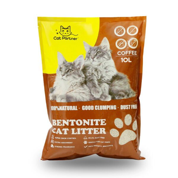 Cat Partner Bentonite Dust Free Clumping Litter - 10 L - Coffee