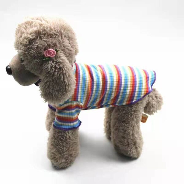 Pets Club Soft Cotton Striped Dog Cloth Summer T-Shirt