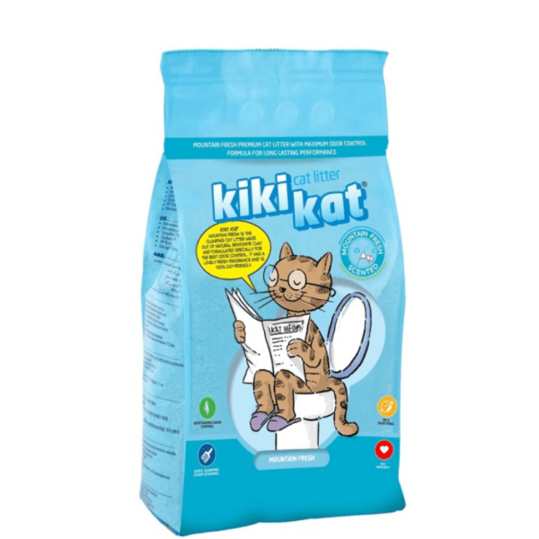 Kiki Kat White Bentonite Clumping Cat Litter –Mountain Fresh-20 L