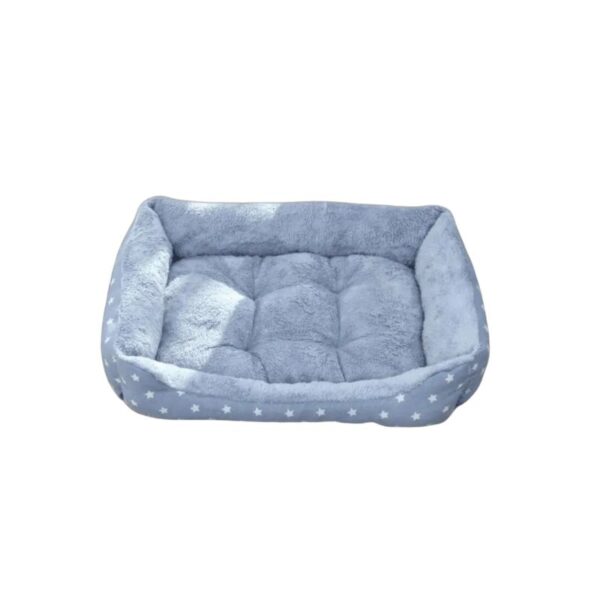 Coco Kindi Soft Rectangle Shaped Fur Bed-Sky Blue