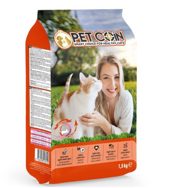 Petcoin Adult Cat Gourmet Chicken&Salmon&Lamb-1.5Kg