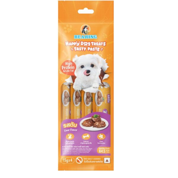 Bearing Happy Dog Creamy Treats Liver Flavor-15g*4