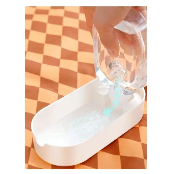 Pakeway 2-in-1 Dog Water Bottle Portable Food Container-Blue - Image 2