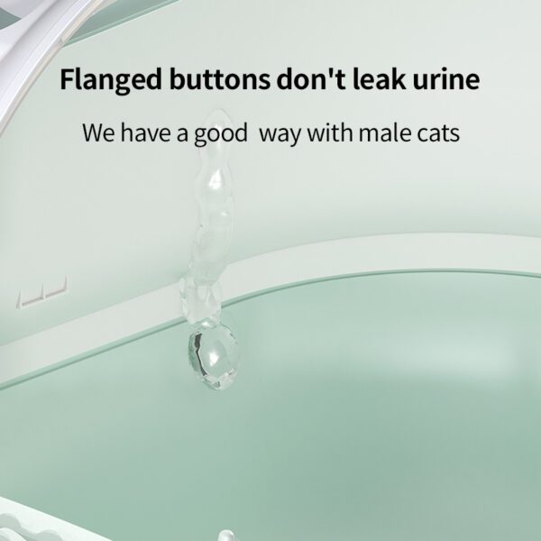 Pakeway Shell Flip-Top Open Cat-Litter Box-59.4*46.4*39.5 Cm-Green - Image 5