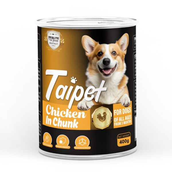 Taipet Dog Canned Wet Food Chicken in Chunk-400g