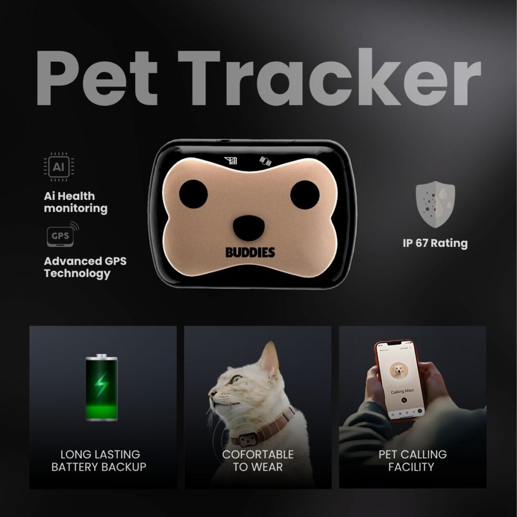 Buddies Pet GPS Tracker with AI Health Monitoring - Petsclub
