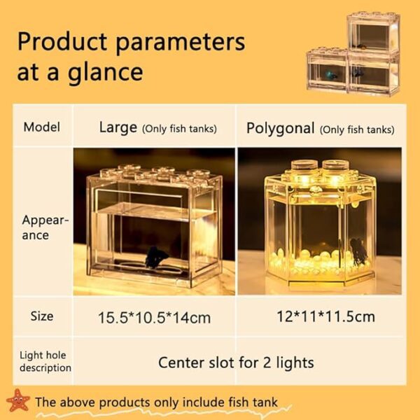 Cozy Paws Mini Betta Fish Tank-15.5 *10.5 *14cm - Image 3