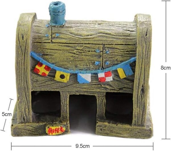 Cozy Paws Aquarium Decoration-Krusty Krab Restaurant-9.5*5*8 Cm - Image 2