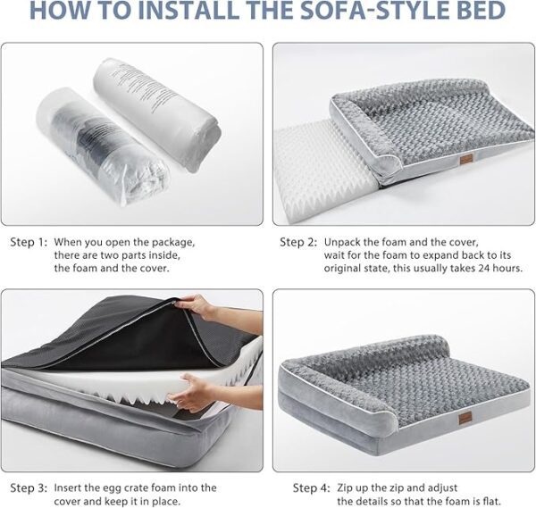 Coco Kindi Waterproof Sofa Dog Bed-91*68*17cm - Image 3