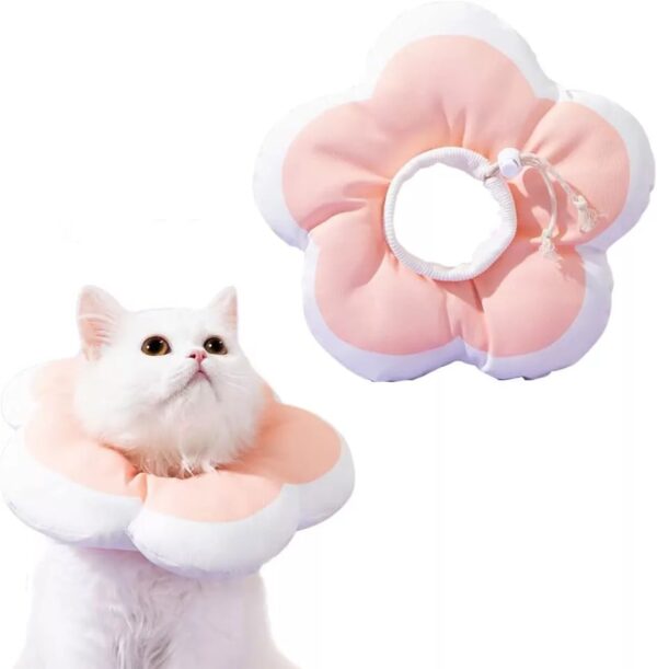 Cozy Paws Flower Shape Soft Pet Recovery Collar-Pink - Image 2