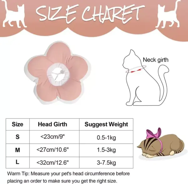 Cozy Paws Flower Shape Soft Pet Recovery Collar-Pink - Image 6