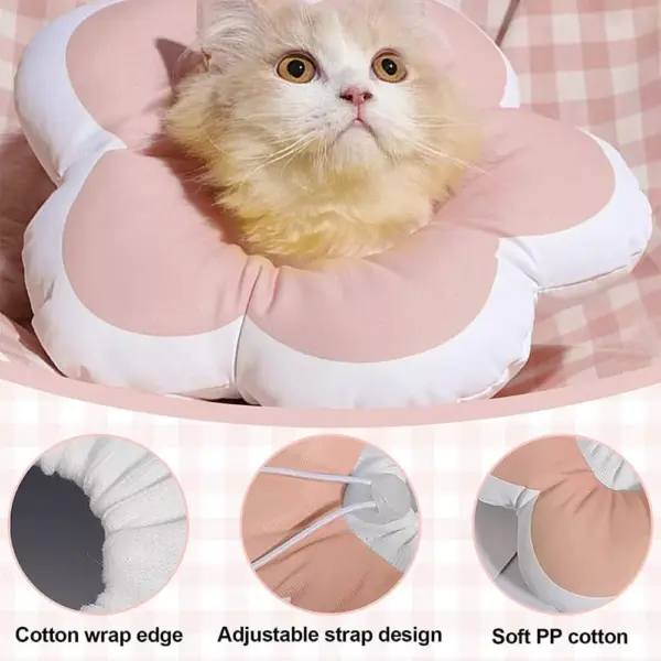 Cozy Paws Flower Shape Soft Pet Recovery Collar-Pink - Image 5