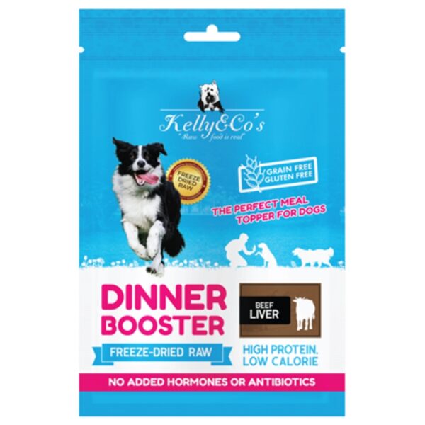 KELLY & CO'S  Freeze Dried Dinner Booster For Dog Beef Liver Topper -50g