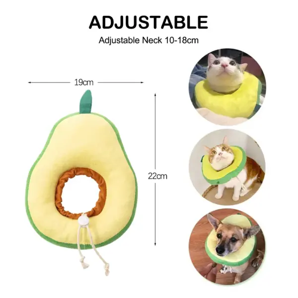 Cozy Paws Avocado Shape Pet Recovery Collar-4-20cm - Image 4