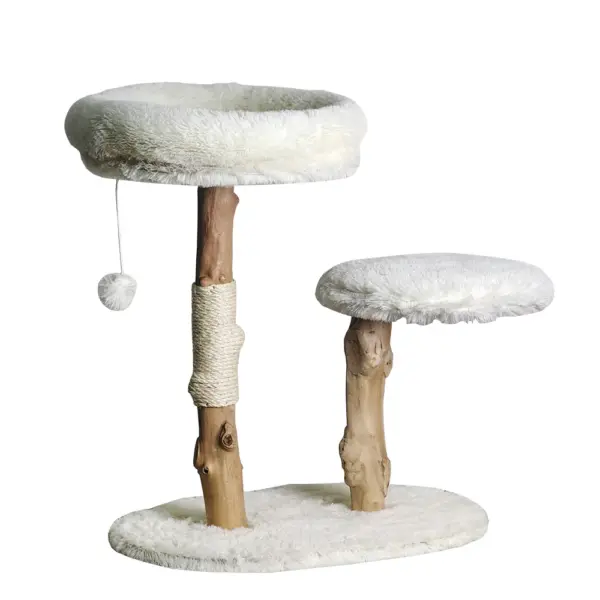 Cozy Paws Solid Wood Multi-Cat Tree - 58*45*78 Cm