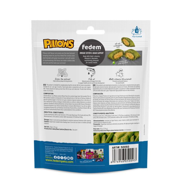 Fedem Pillows Cat Treats – Milk Flavour 50g - Image 2