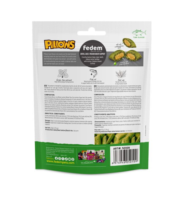 Fedem Pillows Cat Treats – Tuna Flavour 50g - Image 2