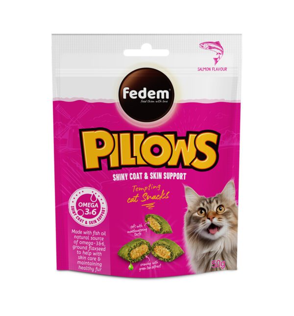 Fedem Pillows Cat Treats – Salmon Flavour 50g