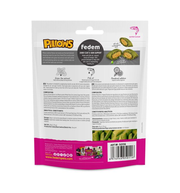 Fedem Pillows Cat Treats – Salmon Flavour 50g - Image 2