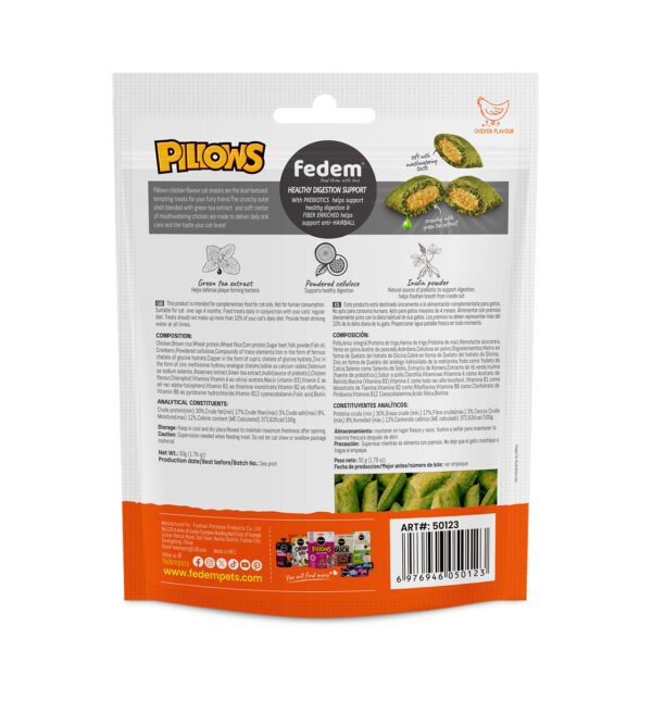 Fedem Pillows Cat Treats – Chicken Flavour 50g - Image 2