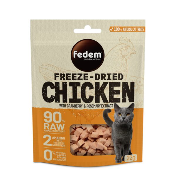 Fedem Freeze-Dried Cat Treat – Chicken & Cranberry 22g