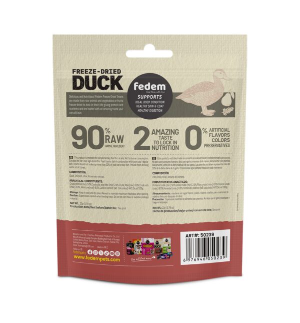 Fedem Freeze-Dried Cat Treat – Duck & Pear 22g - Image 2