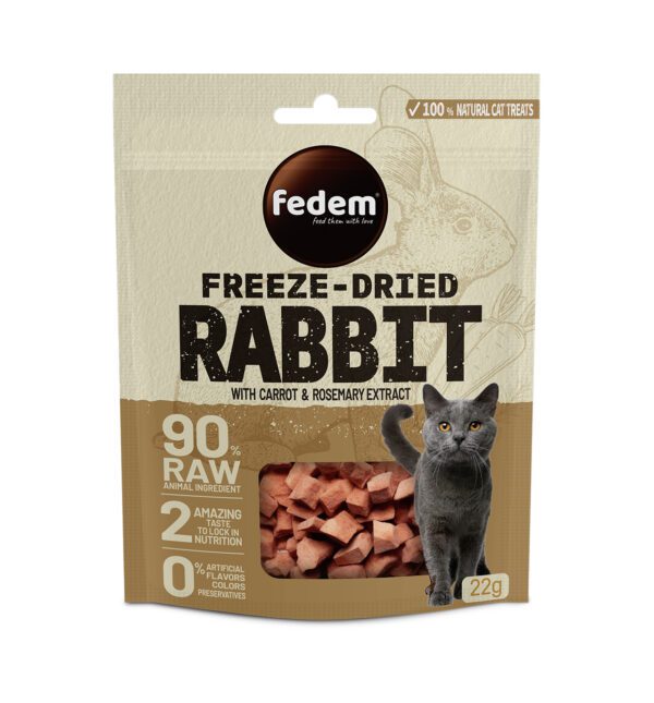 Fedem Freeze-Dried Cat Treat – Rabbit & Carrot 22g