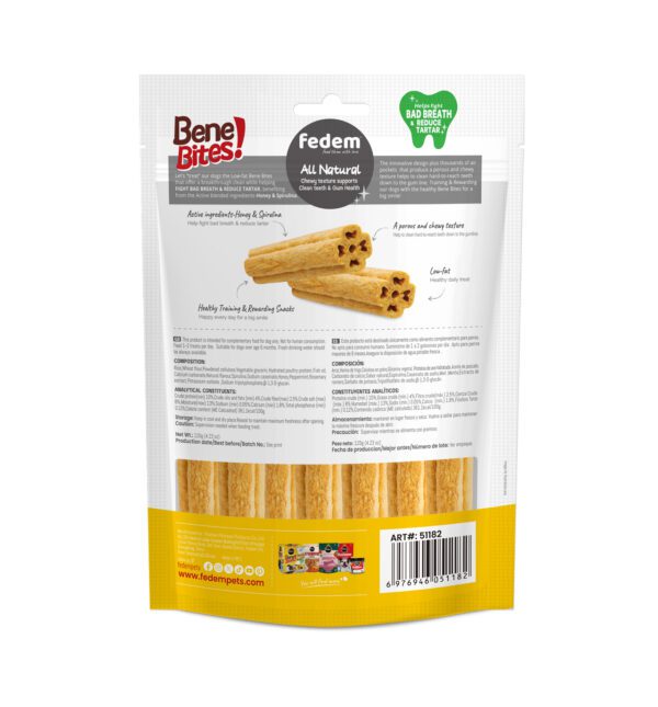 Fedem Bene Bites for Dogs – Healthy Snacks for Fresh Breath & Tartar Control 120g - Image 2