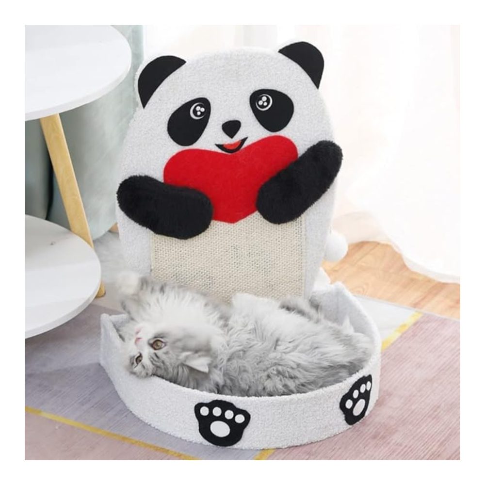 Cozy Paws Panda Shape Cat Scratching Board With Sisal Rope and Scratching Pad -41*33*62cm - Image 3