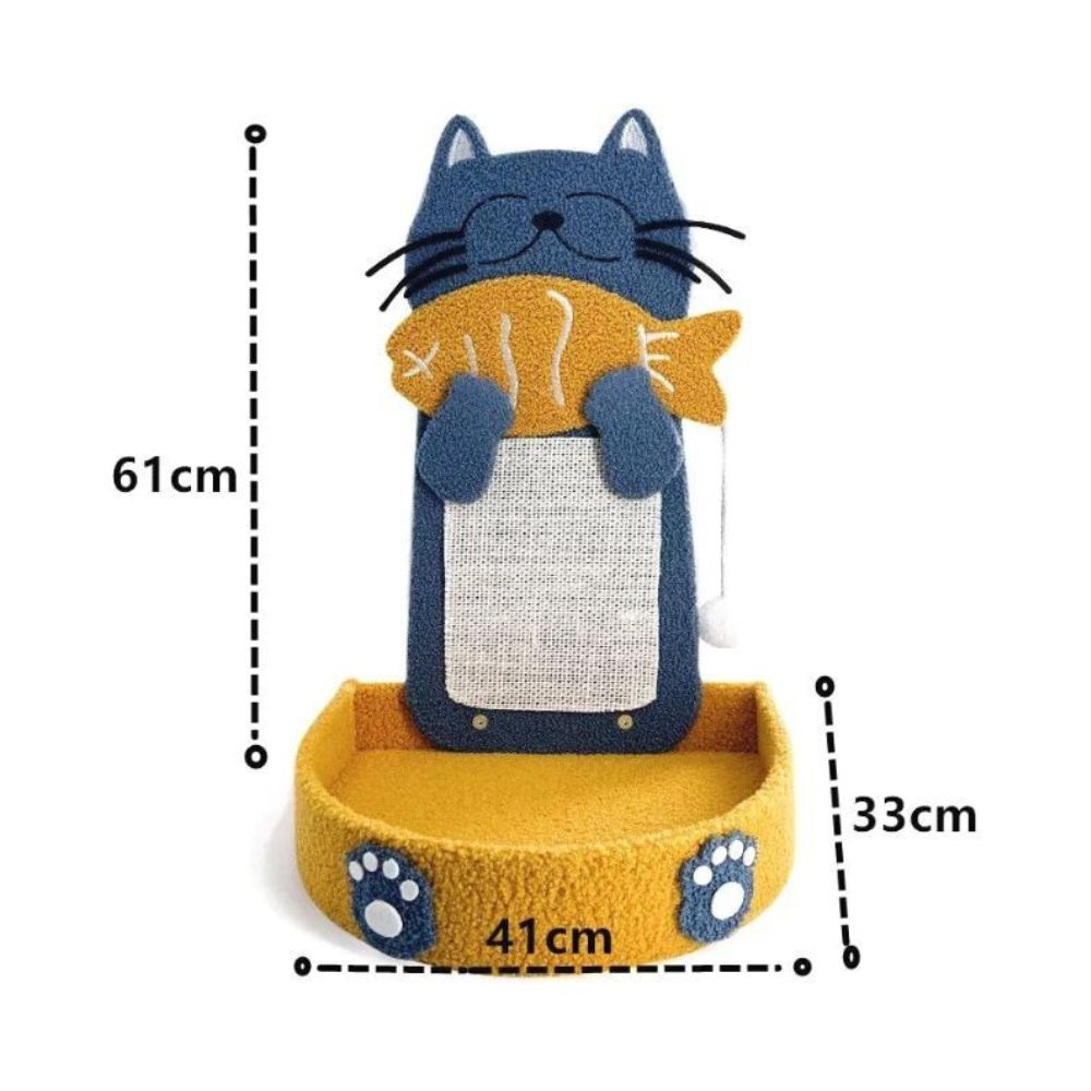 Cozy Paws Fish Shape Cat Scratching Board With Sisal Rope and Scratching Pad -41*33*62cm - Image 2