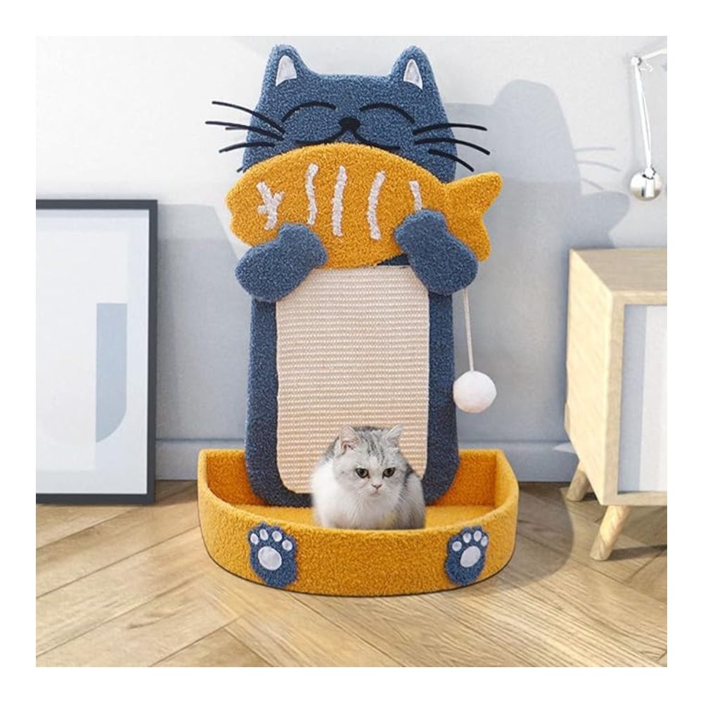 Cozy Paws Fish Shape Cat Scratching Board With Sisal Rope and Scratching Pad -41*33*62cm - Image 3