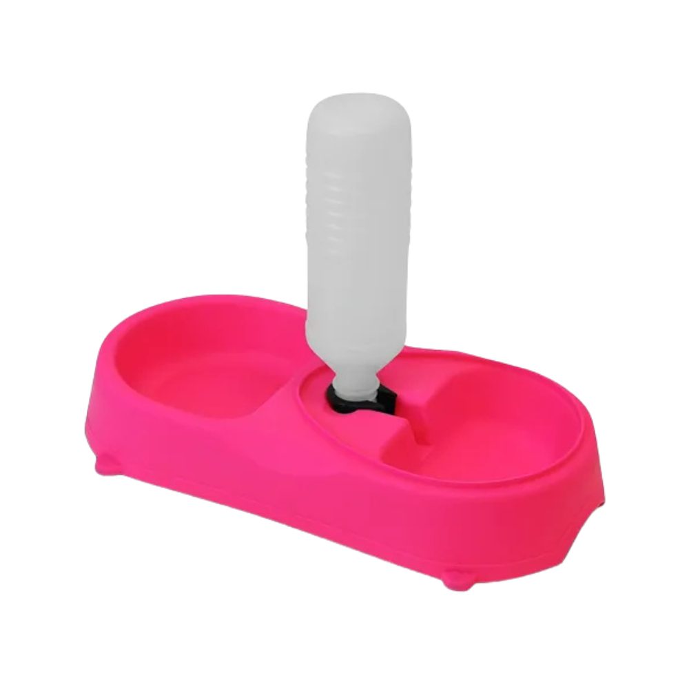 FinePet Food And Water Dispenser- 34.5*16.5*5.5cm-Mixed Colour - Image 2