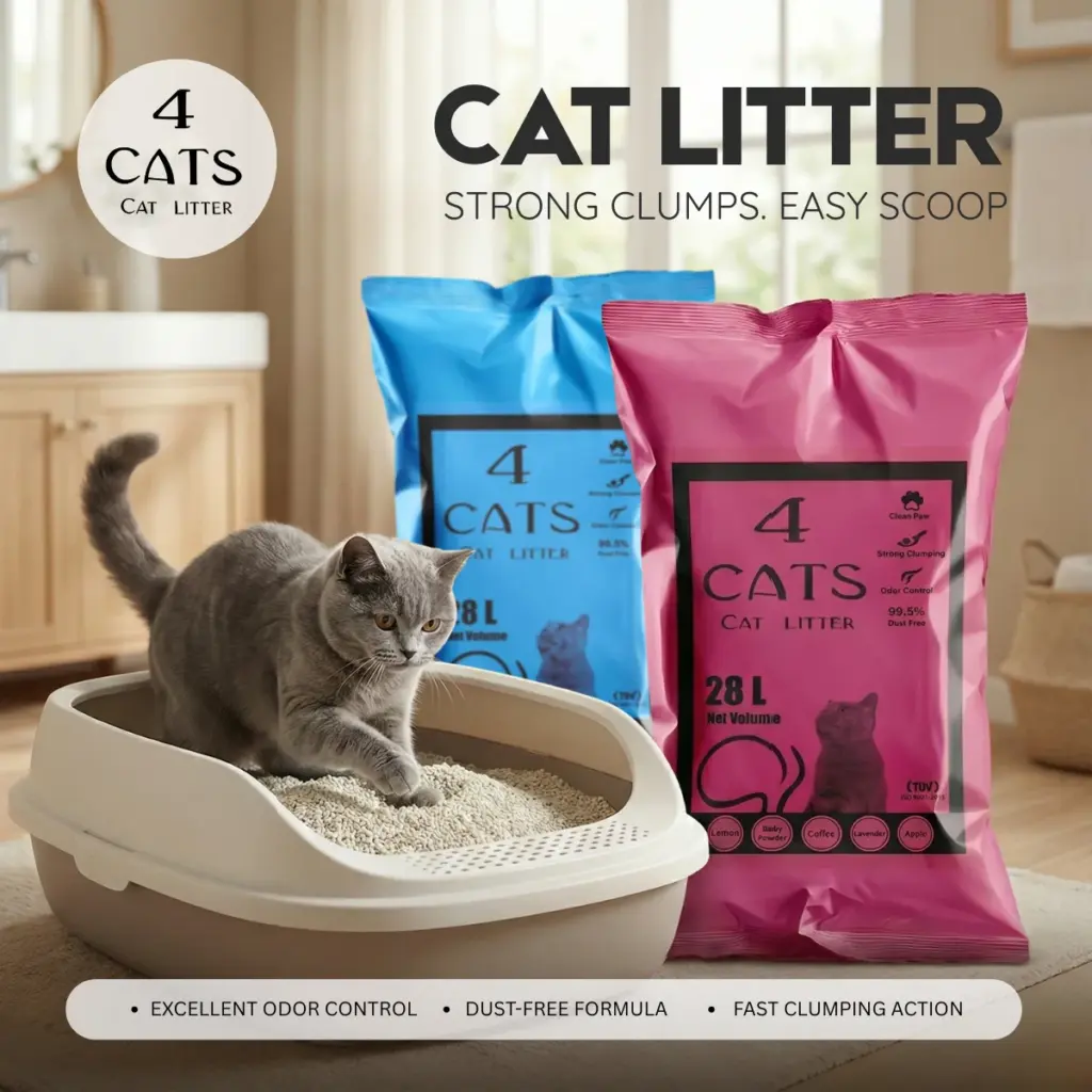 4 CATS cat litter