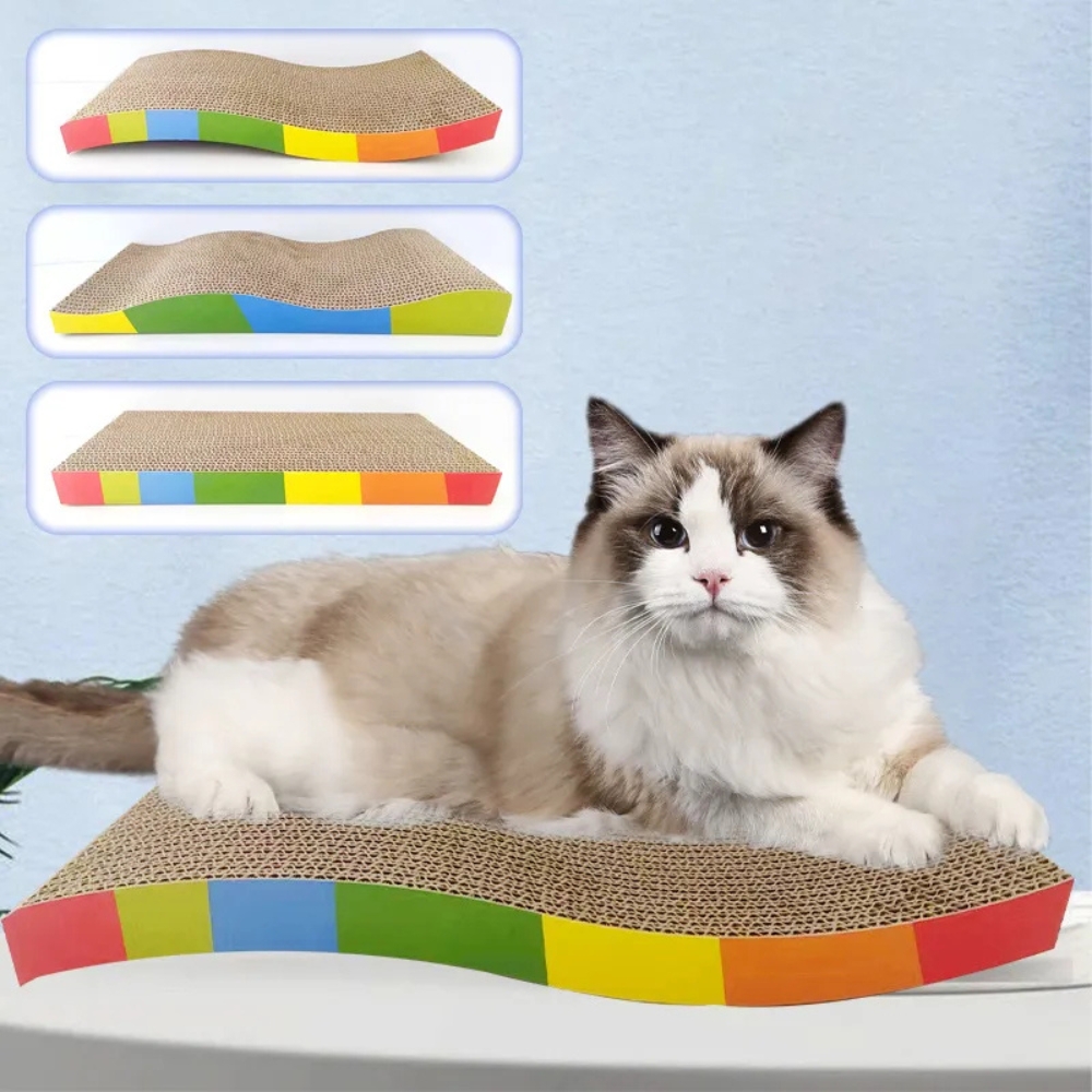 Mimi Cat Scratching Board With Catnip- 43x21x3.6 cm - Image 3