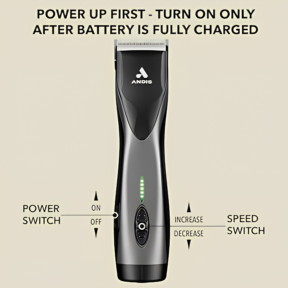 Andis Pulse ZR®II- 5 Speed Black Galaxy Clipper with Additional Battery & No. 40 Blade - Image 3