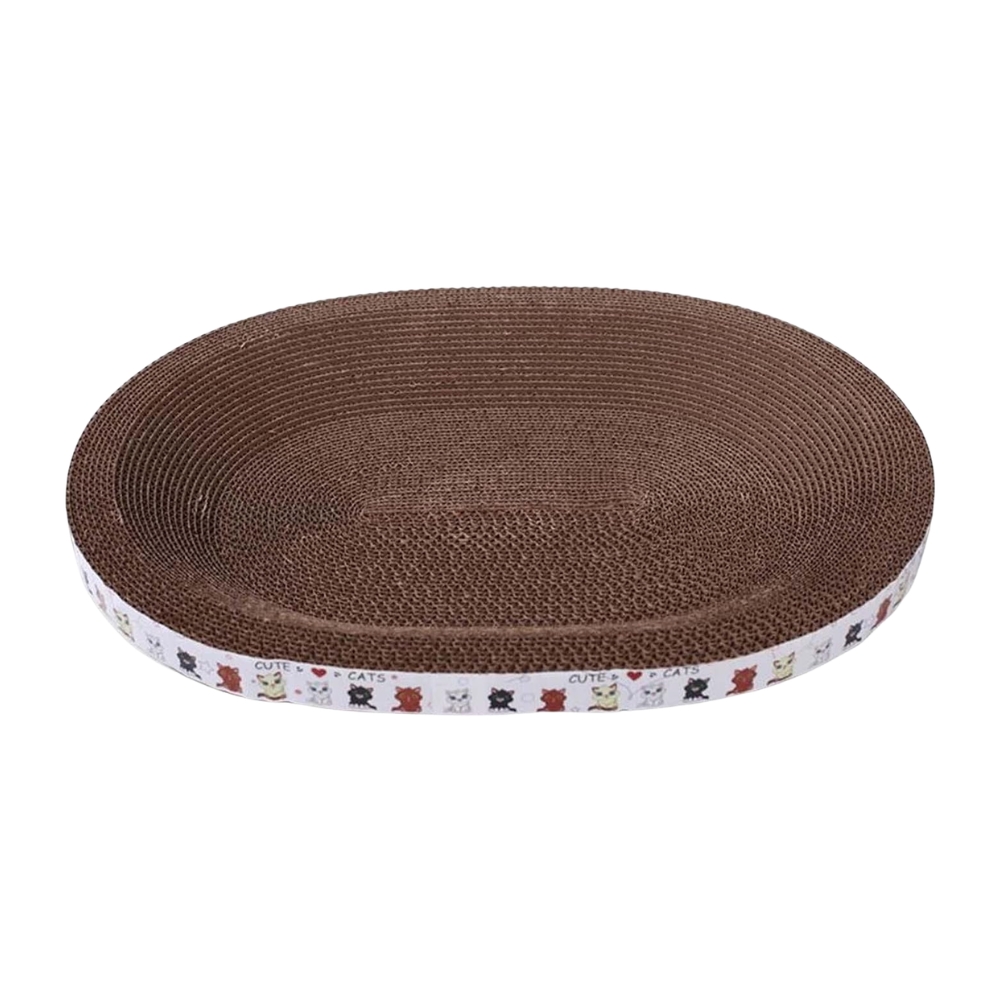 Cozy Paws Cat Scratcher Pad & Lounge Bed With Catnip – 55 × 42 × 9 cm